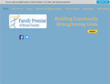 Tablet Screenshot of familypromisebryancounty.org